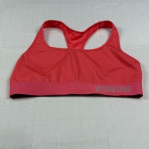 Victoria Sport Coral Pink Racerback Sports‎ Bra Medium Athletic Workout Yoga